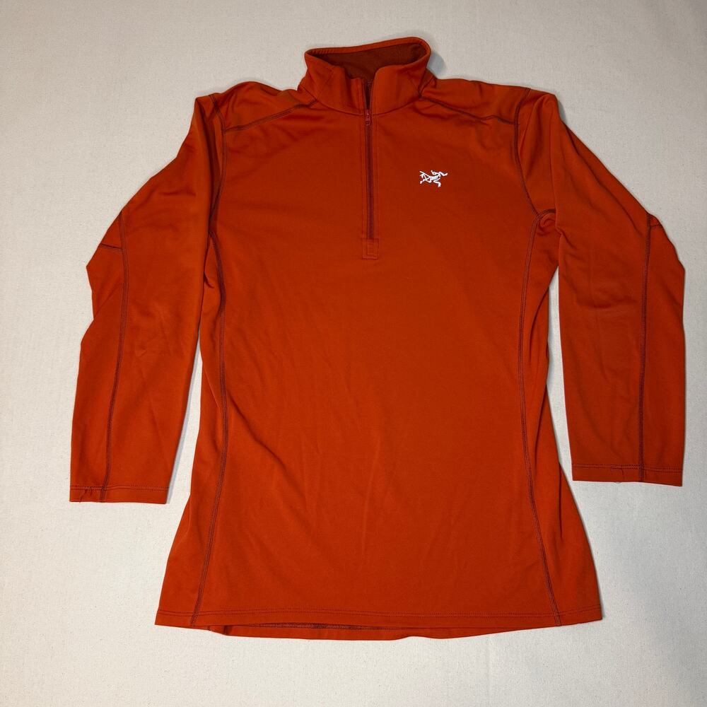 Arc'teryx Phase AR Zip Neck Men's Base Layer Pullover Orange Small